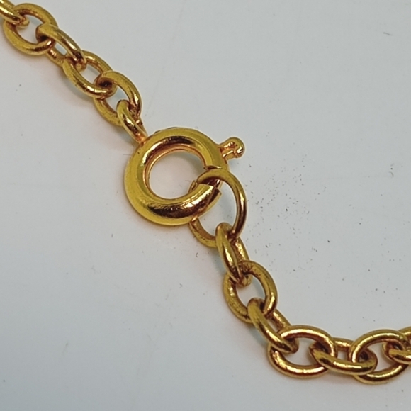 * vintage Goldette purple glass teardrop locket compartment necklace - Picture 5 of 8